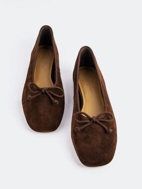 Brown Suede Ballet Flats SHELLY SHEN for L'INTERVALLE Phyleus Size 38